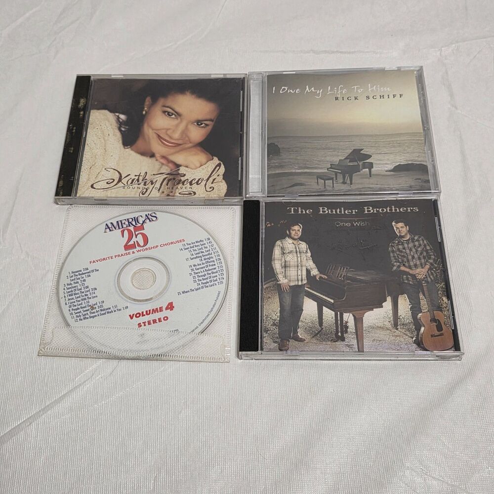 Four Christian Music Lot Cds Rick Schiff, Butler Brothers, Kathy Troccoli, (4)